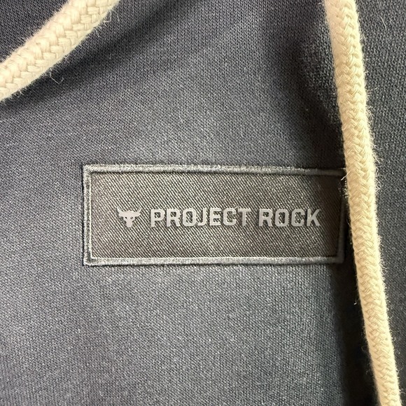 Under Armour Project Rock Hoodie Men's Medium Black Sweatshirt NWT Training‎ - Picture 3 of 6